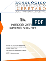 Investigación Científica e Investigación Criminalística