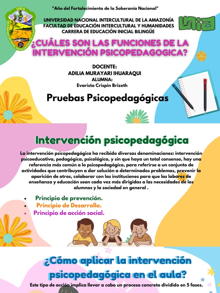 ¿Cuáles Son Las Funciones de La Intervención Psicopedagogica | PDF ...