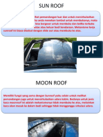 SUN ROOF SLIDE OUT MOON ROOF PUSH IN PANORAMIC ROOF FIXED