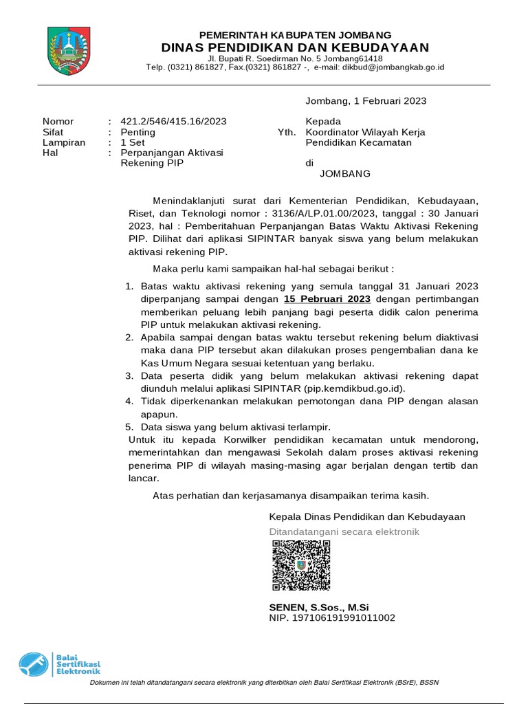 Peringatan Penting! Perpanjangan Batas Aktivasi Rekening PIP dan KIP 2025 hingga 31 Januari 2026