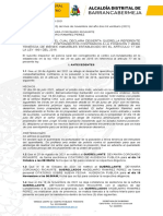 Declara desierta querella por perturbación de posesión