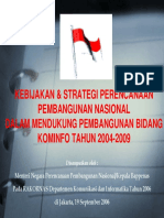 Kebijakan Dan Strategi Perencanaan Pembangunan Nasional Dalam Mendukung Pembangunan Bidang Ko