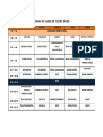 Horario El Taber 2023 Tercero