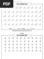 Super Teacher Worksheets Basic Multiplication 2