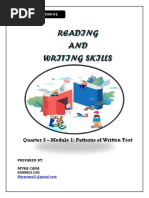 Quarter 3 Module 1 Reading and Writing