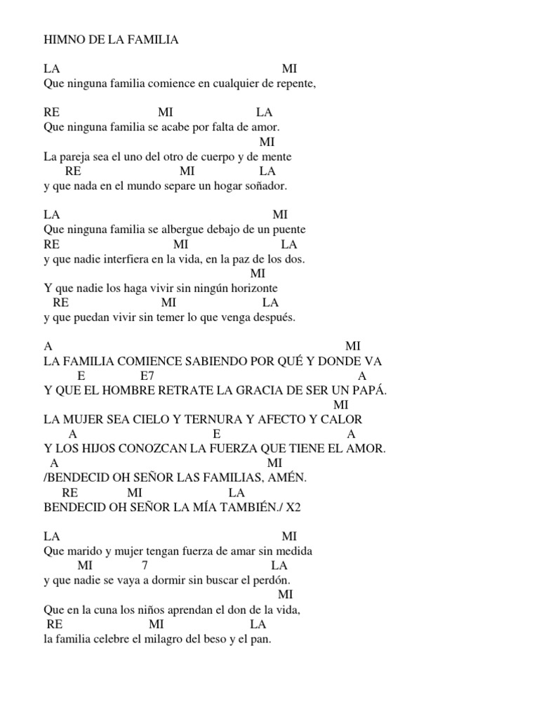 Himno de La Familia | PDF