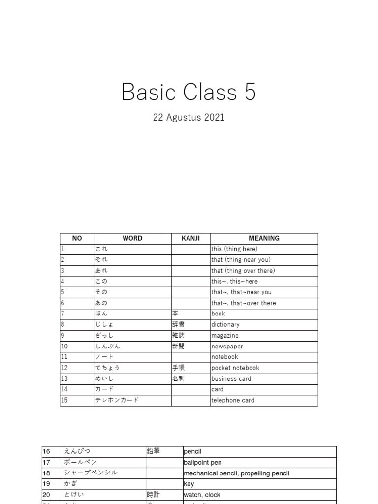 Materi basic class 5 pdf