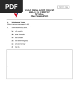 13 Reaction Kinetics (S)