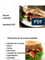 Costeo de Sandwich BLT