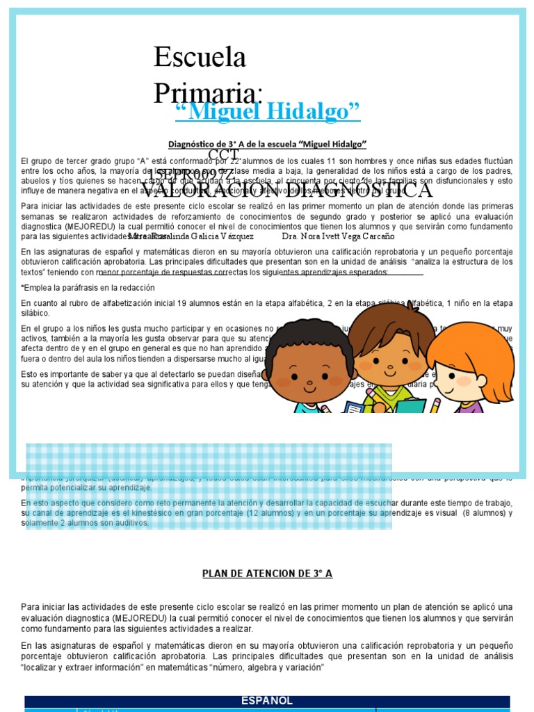 Diagnostico de Tercer Grado | PDF | Aprendizaje | Evaluación
