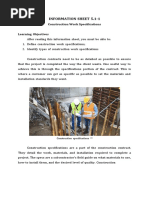 INFORMATION SHEET 5.1-1 Construction Work Specifications