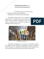 INFORMATION SHEET 5.1-1 Construction Work Specifications