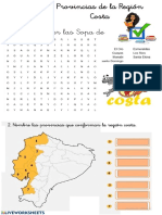 Nombre Las Provincias Que Conforman La Región Costa