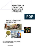 Ekonomi Kesehatan & Pembiayan (Summary)