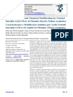 Characterization and Chemical Modification by Octenyl Succinic Acid (OSA) of Pitomba Starch (Talisia Esculenta)
