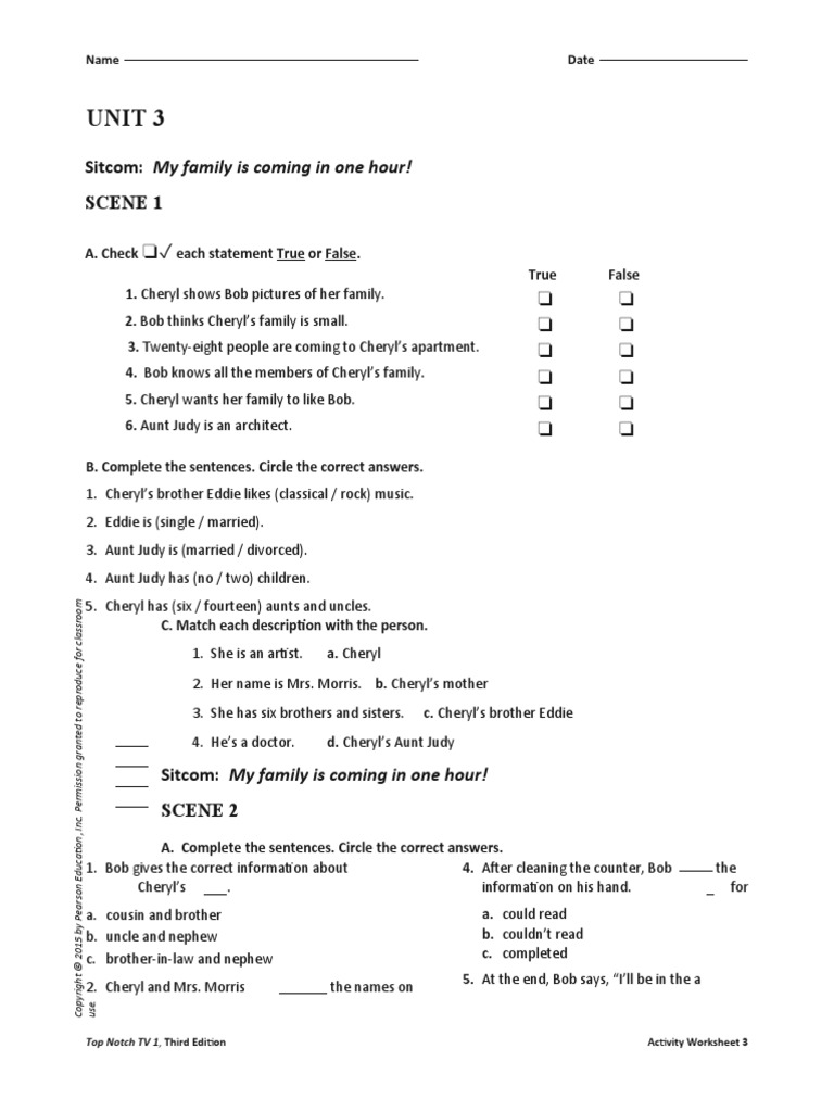 UNIT 03 Video Worksheets | PDF