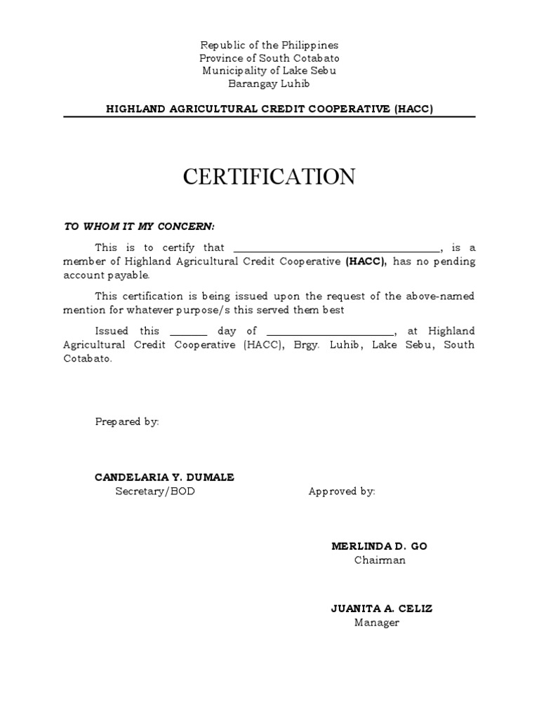 Hacc Certification PDF