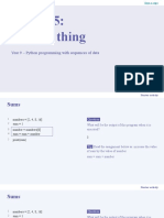 L5 Slides - Python Programming With Sequences of Data - Y9