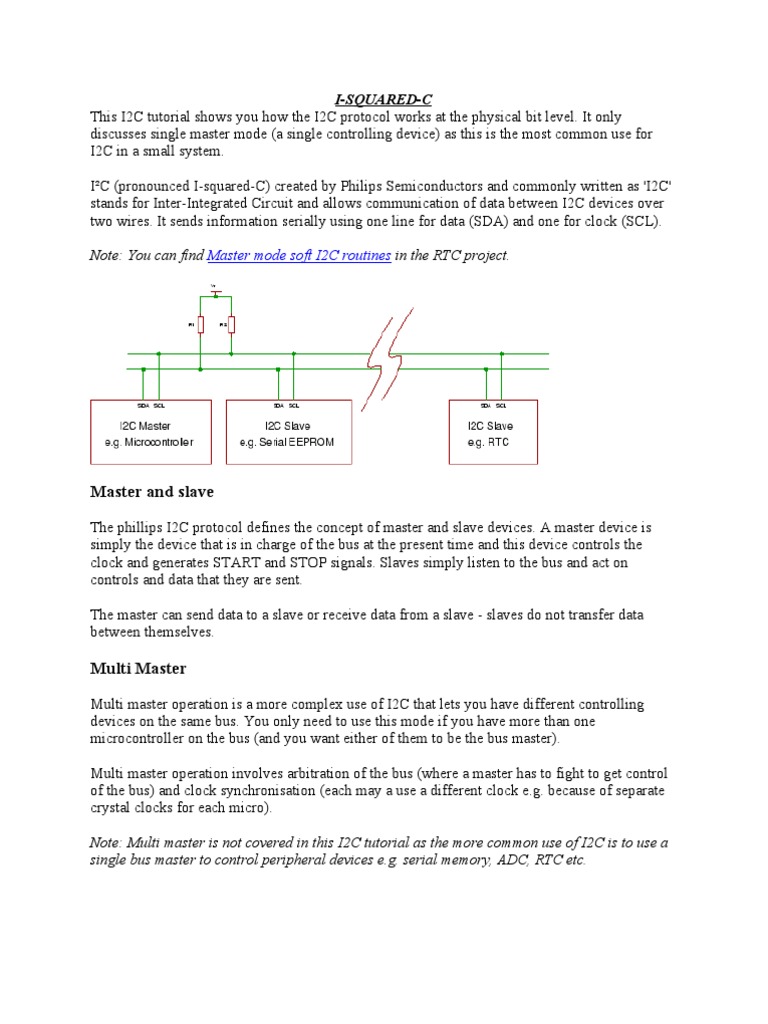 I2C | PDF | Computer Data | Physical Layer Protocols