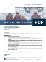 OSM Maritime Leaders Academy Basic Food Safety & Hygiene