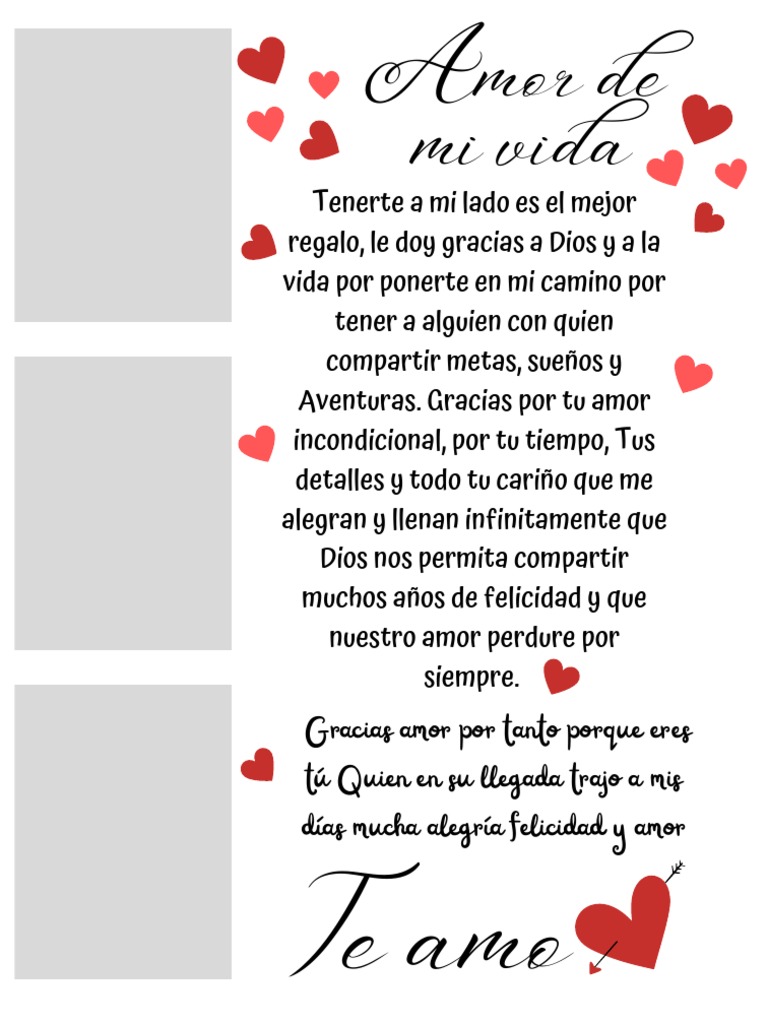 Plantilla Amor de Mi Vida | PDF