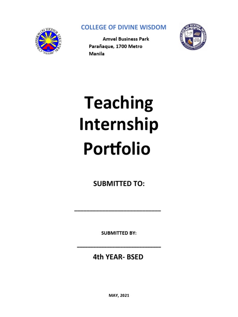 Portfolio Requirements Sample PDF Educational Assessment