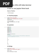 My Python First Day Notesbook