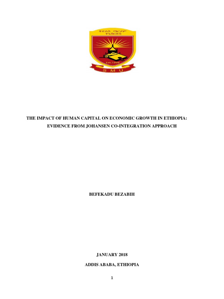 Human Capital and Economic Growth in Ethiopia | PDF | Economic Growth ...