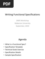 2 Writing Functional Specifications