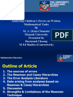 Analyzing Children's Errors On Written Math Tasks