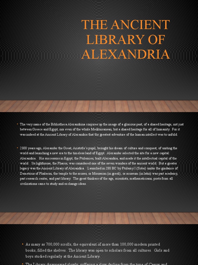 Legacy of the Ancient Library of Alexandria | PDF