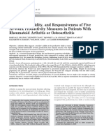 Reliability, Validity, and Responsiveness of Five At-Work Productivity Measures in Patients With Rheumatoid Arthritis or Osteoarthritis