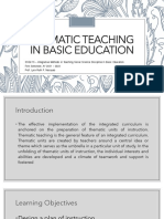 Thematic Teaching in Basic Education