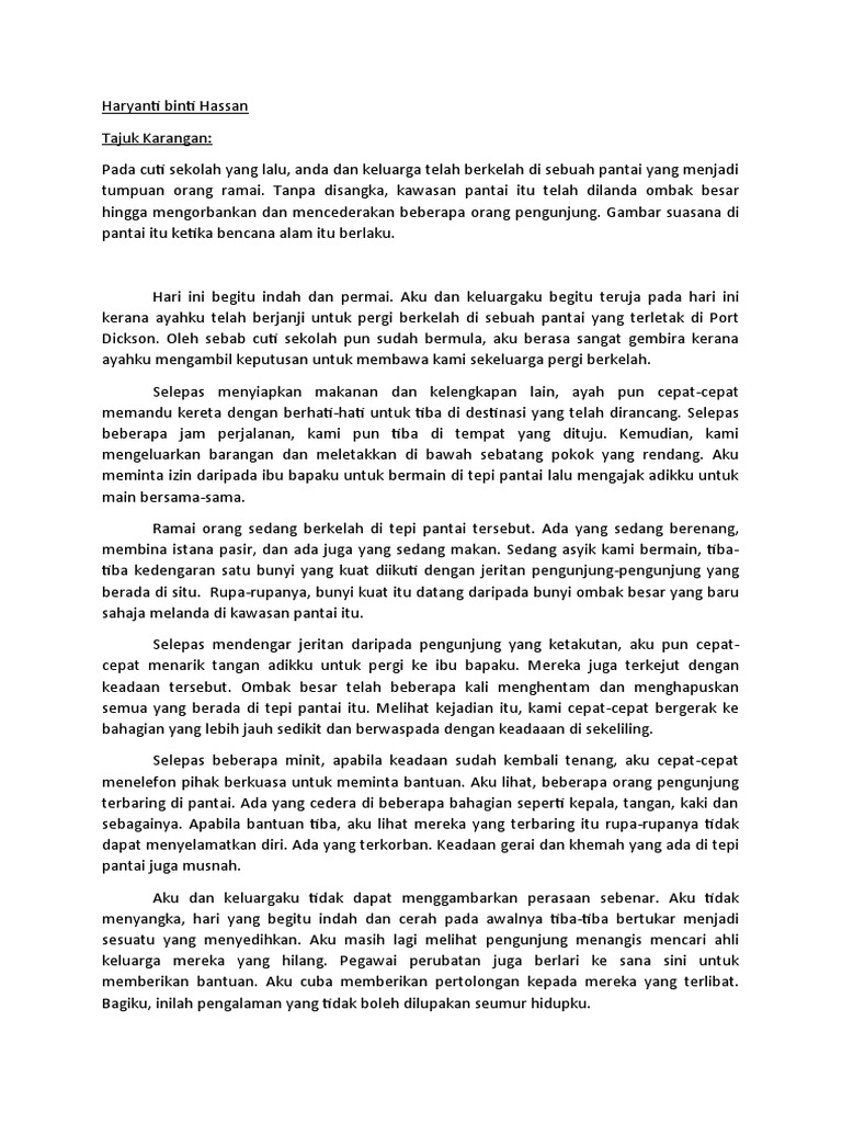 Karangan Suasana Pdf