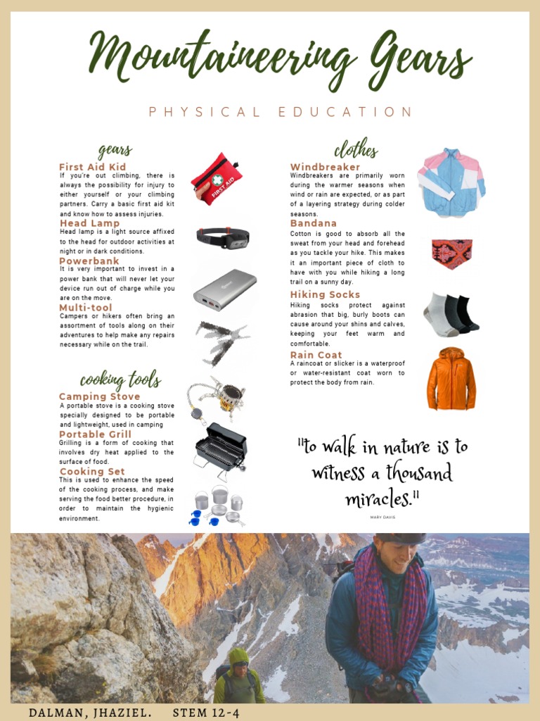 Mountaineering Gears by Dalman, Jhaziel PDF Electrical Resistance And Conductance Building