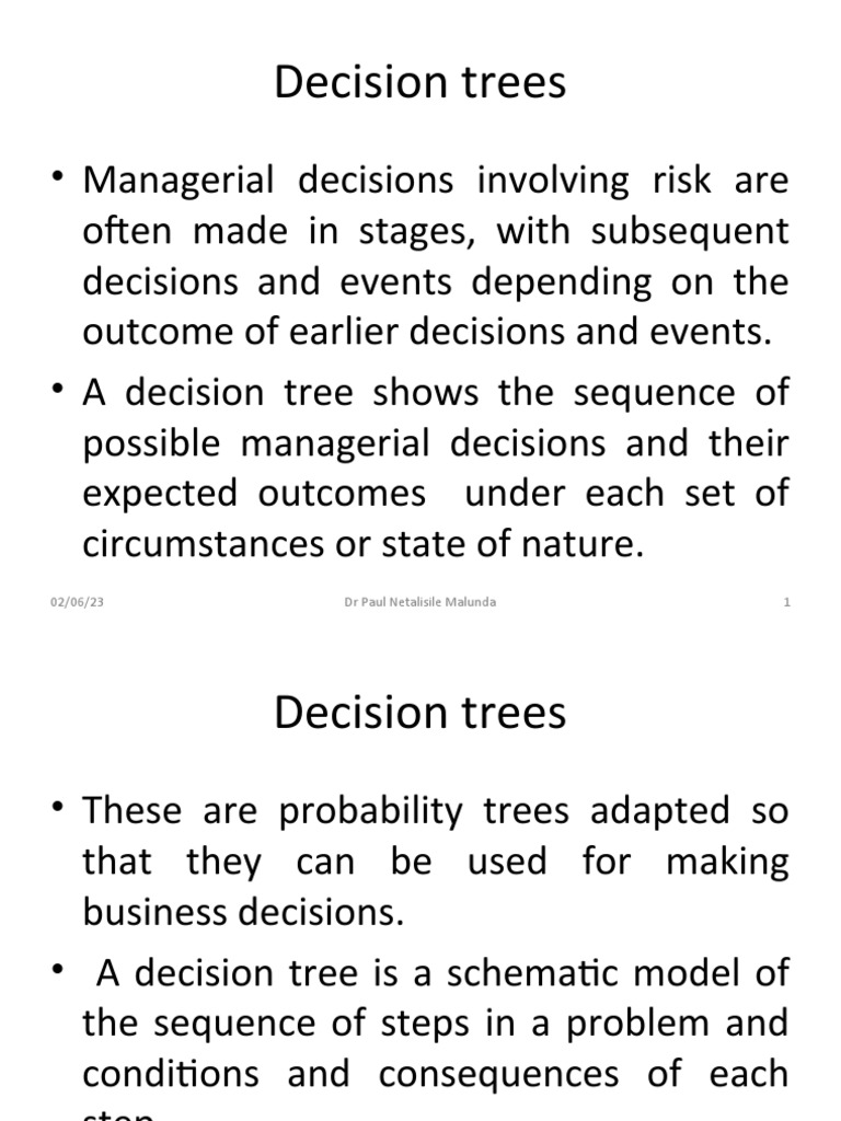 Decision Tree Analysis | PDF