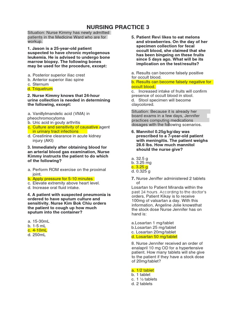 Nursing Assessment and Medication Practice | PDF | Ulcerative Colitis ...