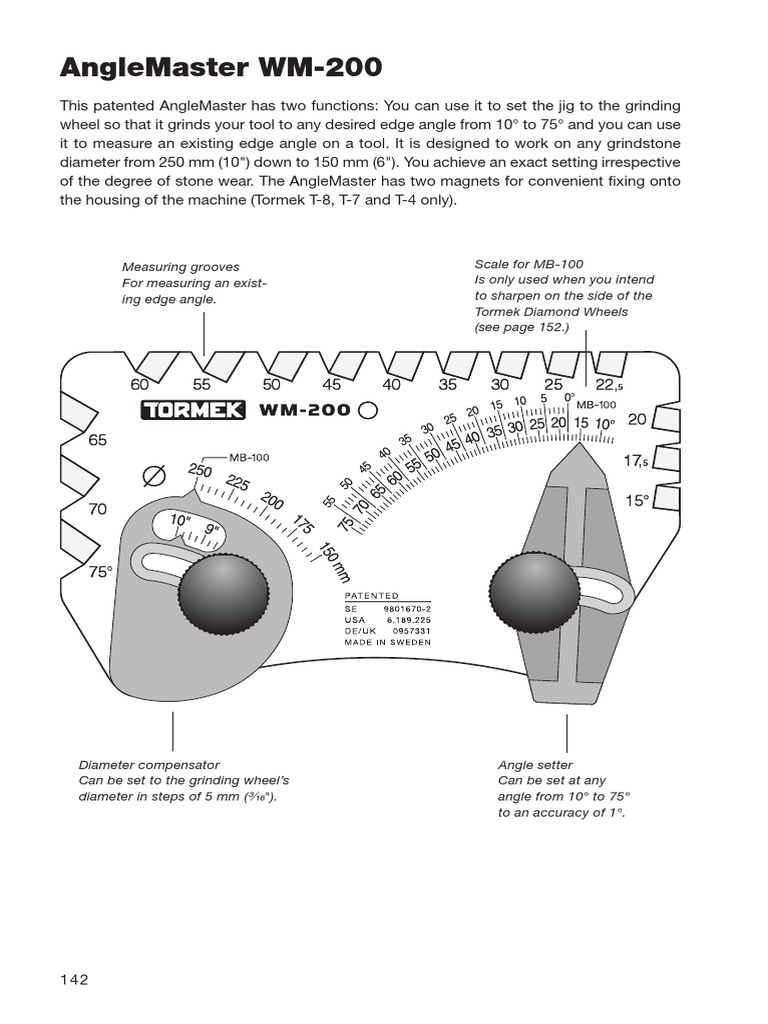 AngleMaster WM-200 Instructions | PDF