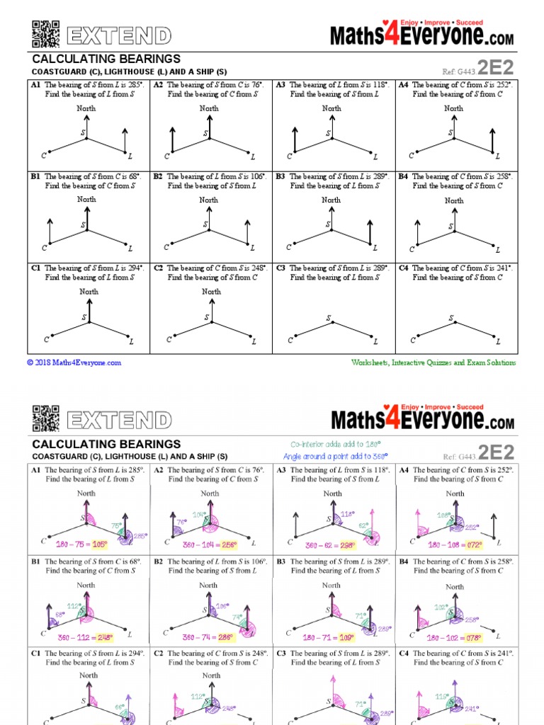 Extend 2 Bearings Calculating PDF
