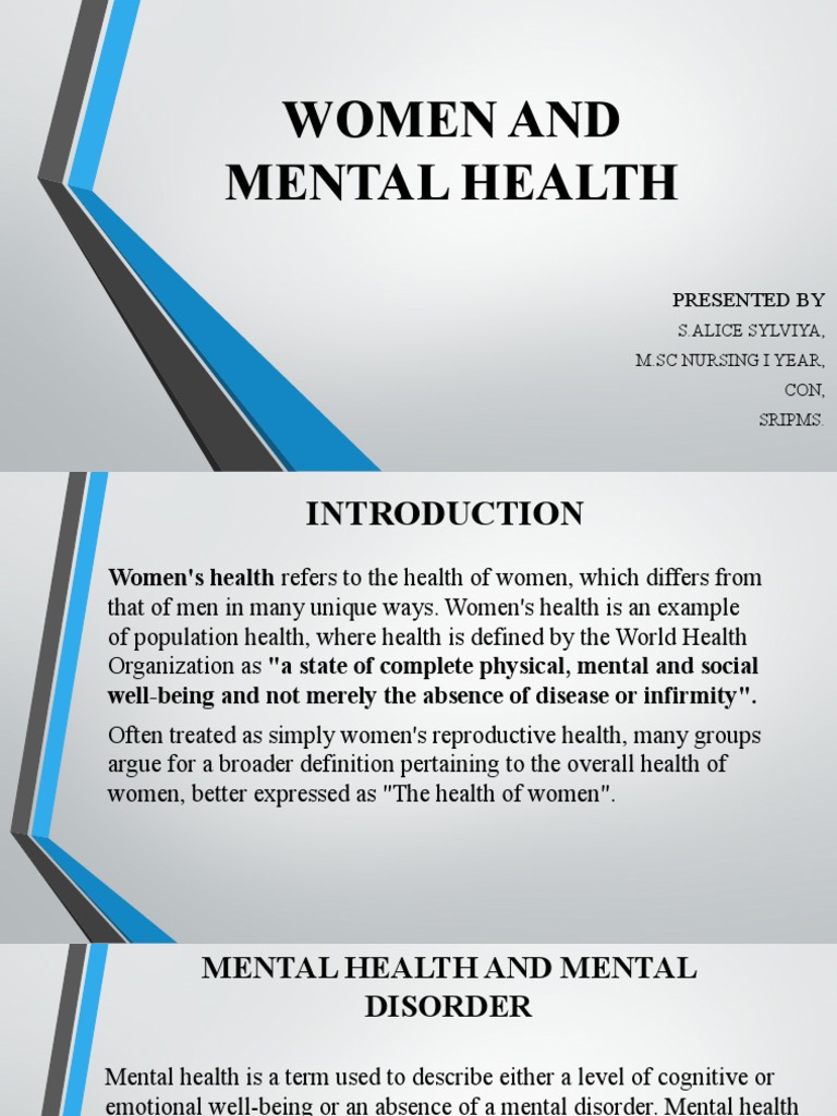 Women And Mental Health