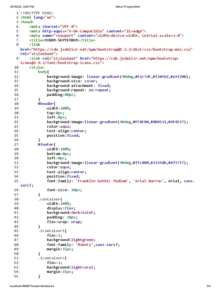 Minor-Project HTML | PDF
