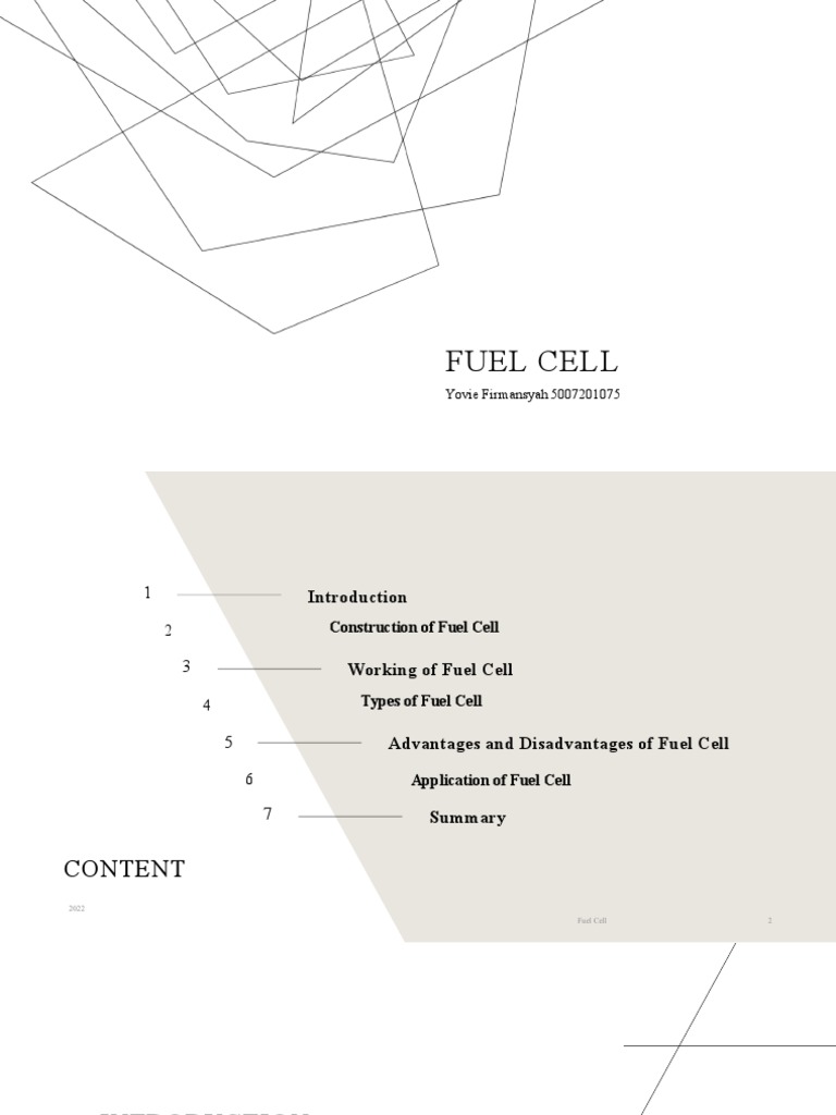 An Overview of Fuel Cell Technology Construction, Working, Types