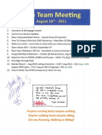 Sales Meeting Agenda Notes - Prudential Gary Greene, Realtors / The Woodlands TX / August 16th 2011