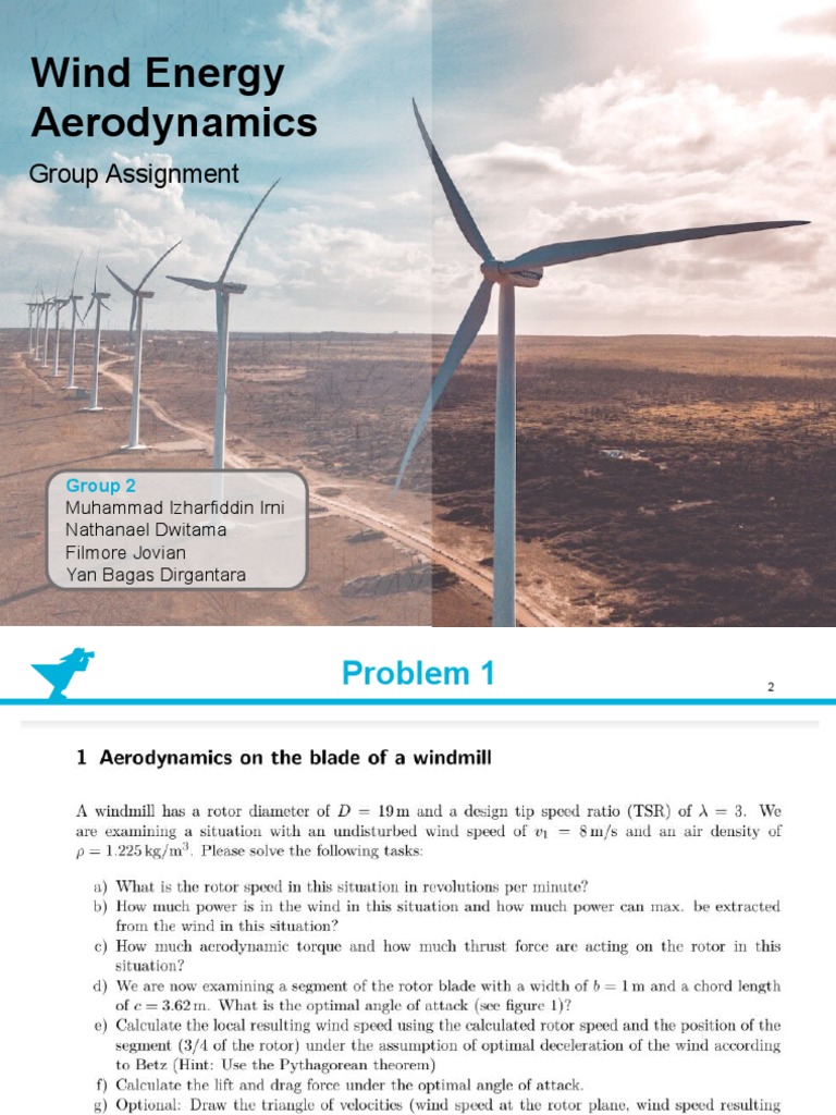 Wind Energy Aerodynamics Analysis | PDF | Turbine | Airfoil