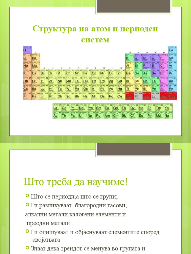 6.Структура на атом и периоден систем | PDF