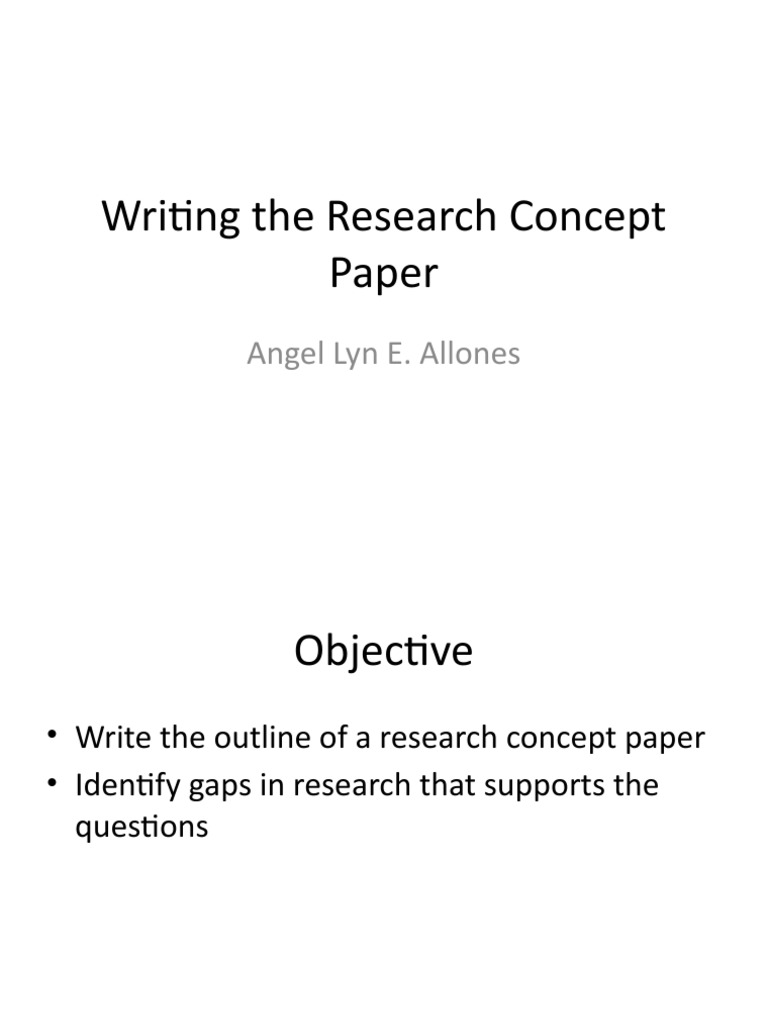 Research Concept Paper Guide | PDF | Academic Journal | Concept
