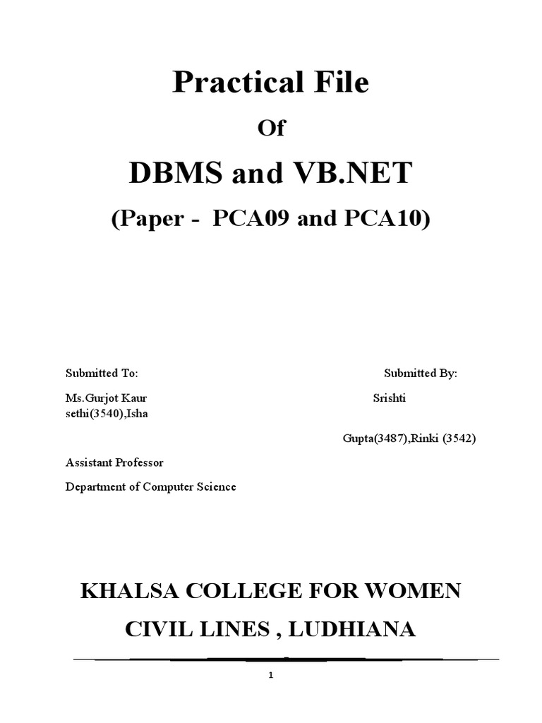 Practical file contents pdf databases microsoft access