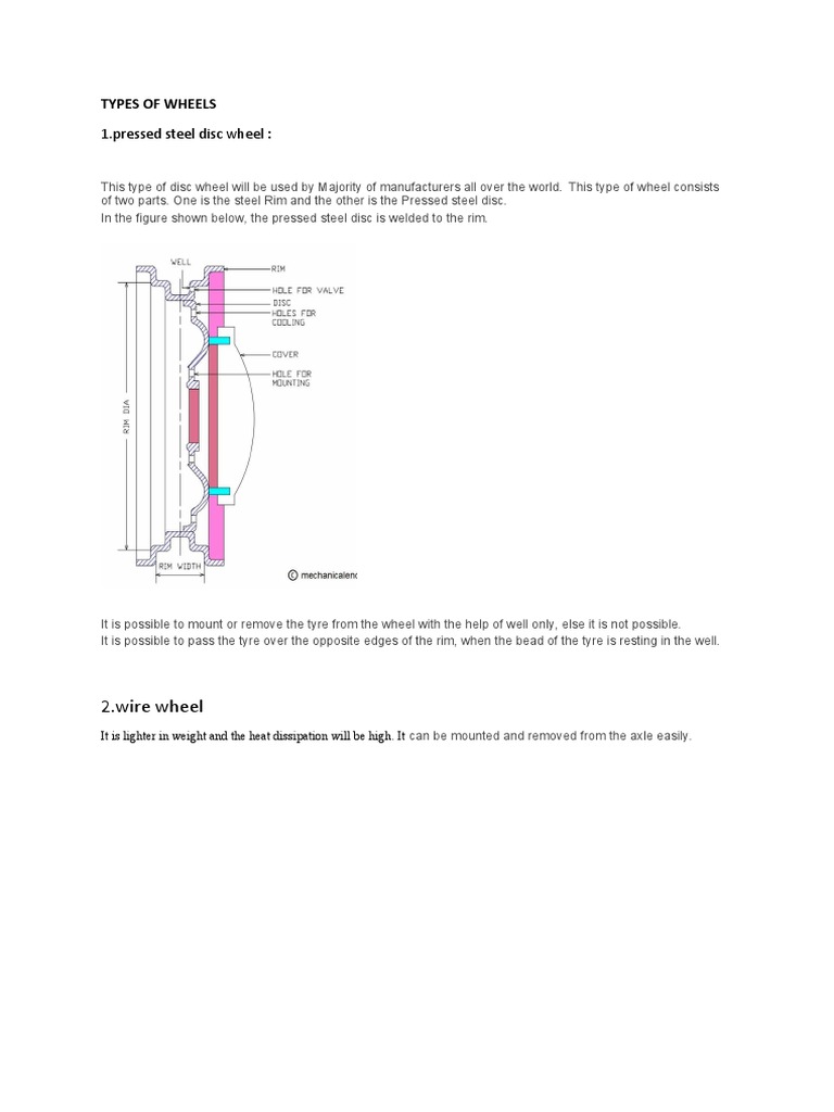 Wheels and Tyres PDF Tire Wheel
