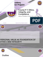 002-Personal Value As Foundation of Ethics and Integrity