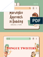 Marungko Approach in Reading